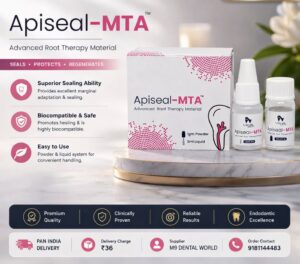 Apiseal-MTA Advanced Root Therapy Material (1g Powder + 3ml Liquid)