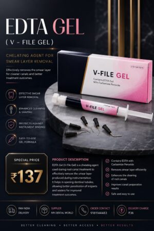 V-File EDTA Gel (3gm Syringe) – Root Canal Chelating Agent