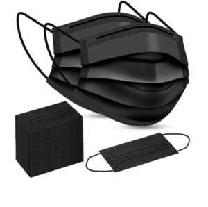 3-Ply Face Mask (Black) with Ear Loops – Pack Of 100