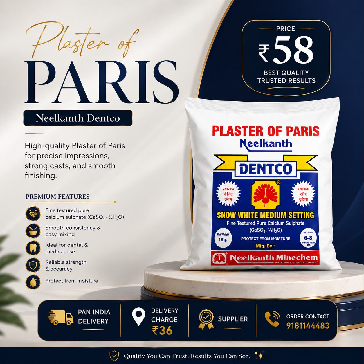Plaster of Paris (1kg)
