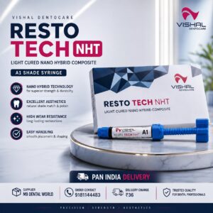 Resto Tech NHT A1 Shade Syringe – Light Cured Nano Hybrid Composite (4g)