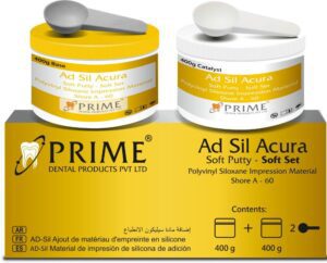 Prime Ad Sil Acura Soft Putty – Soft Set (400g Base + 400g Catalyst)