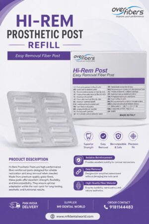 OverFibers Hi-Rem Prosthetic Post Refill – Easy Removal Fiber Post