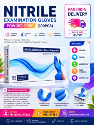 Nitrile Examination Gloves Powder-Free – 100 Pcs/Box
