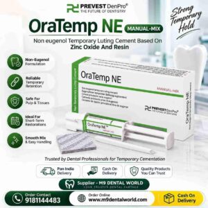 Prevest DenPro OraTemp NE Manual Mix – 15g Non-Eugenol Temporary Luting Cement