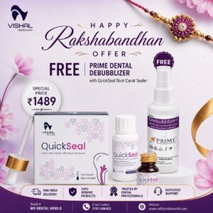 Vishal Dentocare QuickSeal Root Canal Sealer with Dexamethasone + FREE Prime Dental Debubblizer 100ml