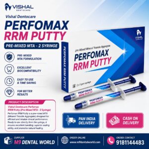 Vishal Dentocare Perfomax RM Putty – Pre-Mixed Mineral Trioxide Aggregate MTA – 2 × 1 g Syringes