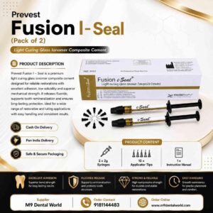 Prevest Fusion i-Seal (Pack of 2) – Light Curing Glass Ionomer Composite Cement