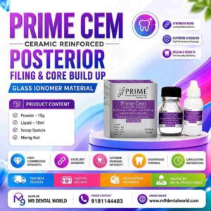 Prime Cem Ceramic Reinforced Glass Ionomer Material for Posterior Filling & Core Build-Up