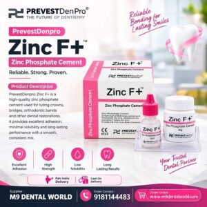 Prevest DenPro Zinc F+ Zinc Phosphate Cement (30g Powder + 15ml Liquid)