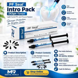 Prevest DenPro PF Seal Light Cured Pit & Fissure Sealant Intro Pack (Opaque) 2 x 2g