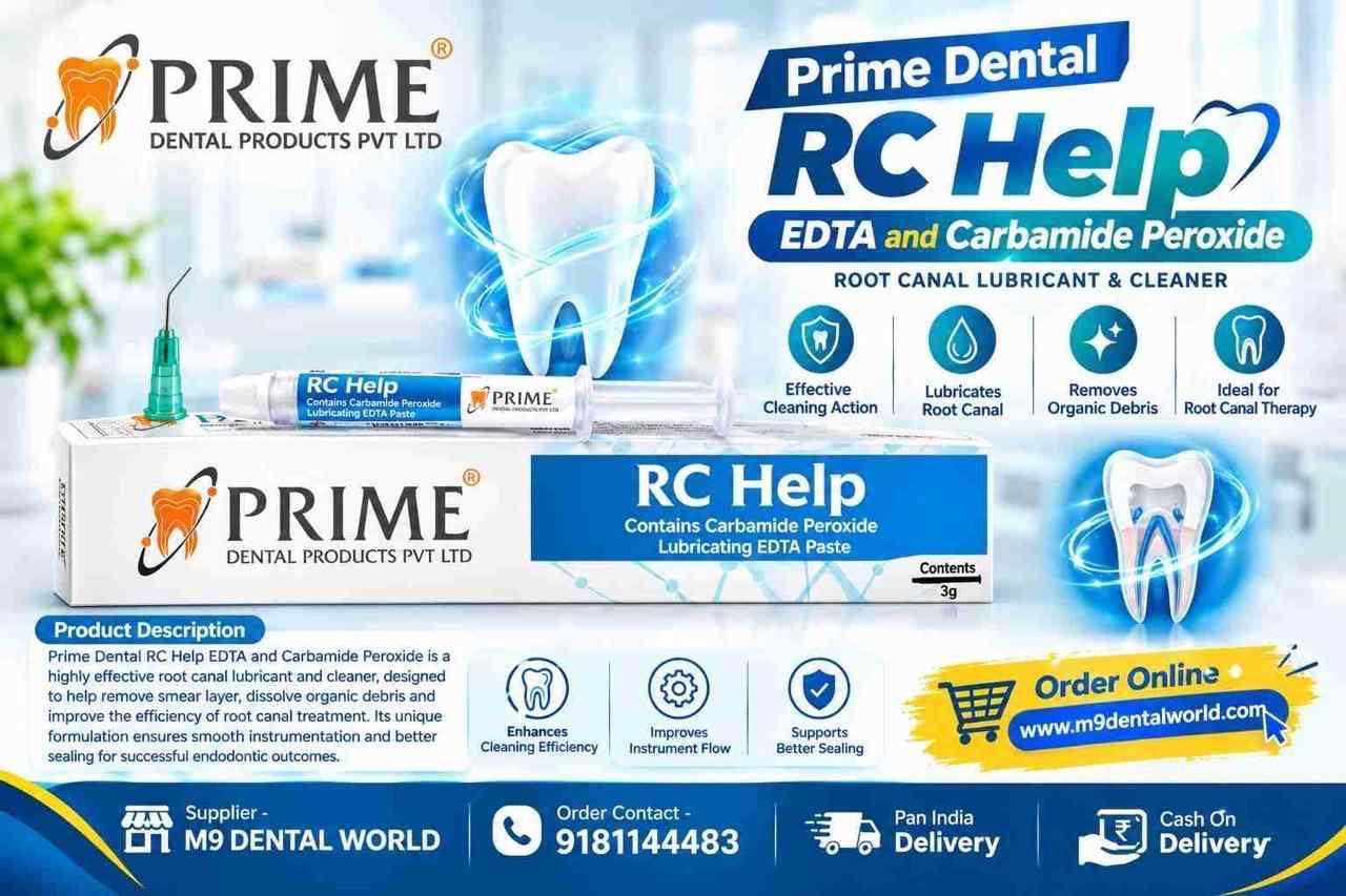 Prime Dental RC Help EDTA & Carbamide Peroxide Root Canal Lubricant and Cleaner – 3g