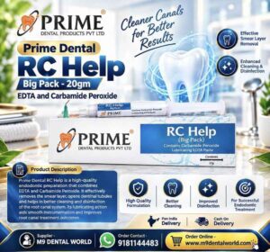Prime Dental RC Help Big Pack – EDTA & Carbamide Peroxide Root Canal Lubricant and Cleaner (20g)