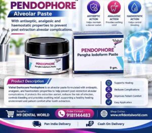 Vishal Dentocare Pendophore  Iodoform Alveolar Dry Socket Dressing Paste (9g)