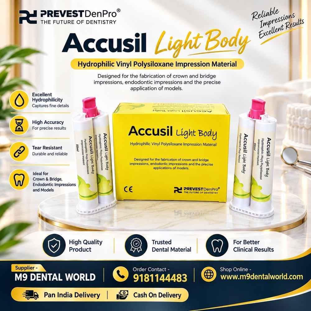 Prevest DenPro Accusil Light Body Impression Material 2 × 50ml
