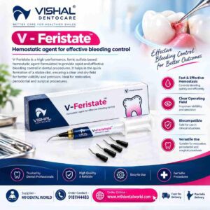 Vishal Dentocare V-Feristate Hemostatic Agent 2g – Ferric Chloride Solution for Gingival Bleeding Control