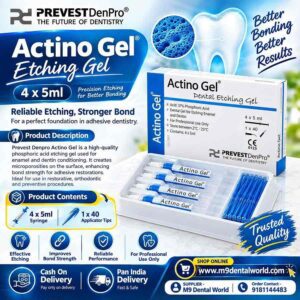 Prevest DenPro Actino Gel 37% Phosphoric Acid Dental Etching Gel 4 × 5ml Economy Pack